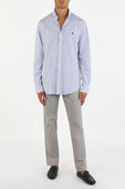 Classic Straight Flat Pants in Grey